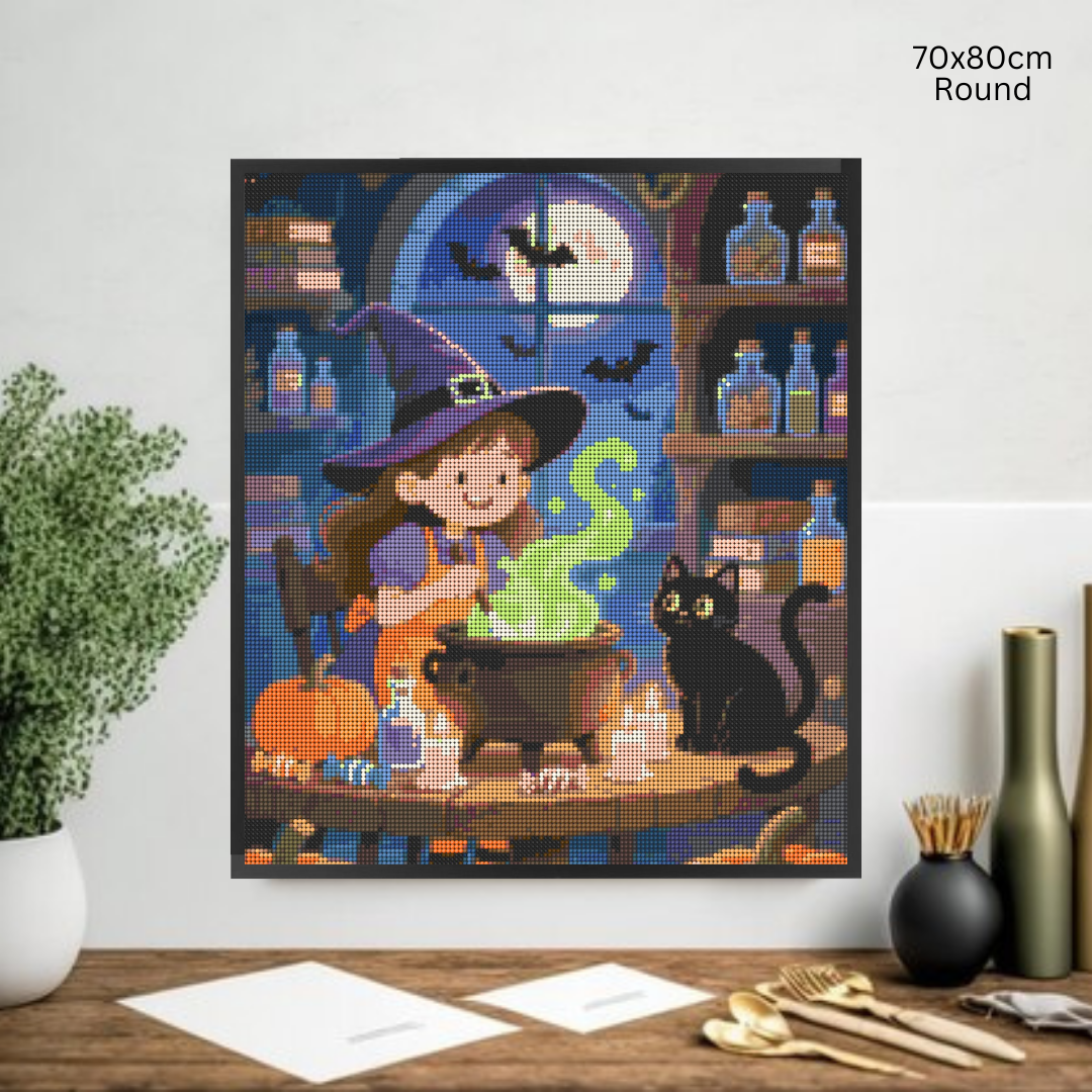 Potion & Purrs: Diamond Painting Halloween Collection
