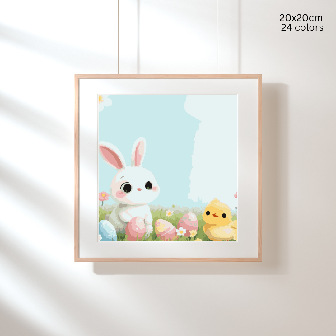 Bunny and Peep: Paint-by-Number Easter Collection (24/36/48 colors | No Frame)