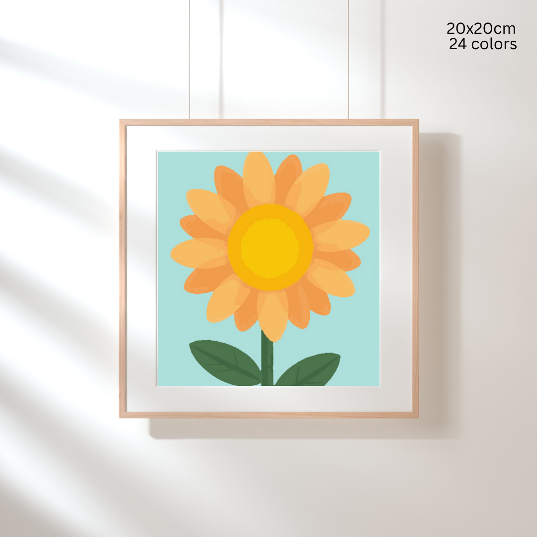Sunny Petals: MINI Paint-by-Number Collection (24/36/48 colors | No Frame)