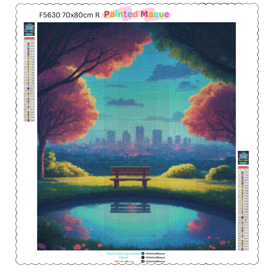 Evening in the Park: Diamond Painting Collection