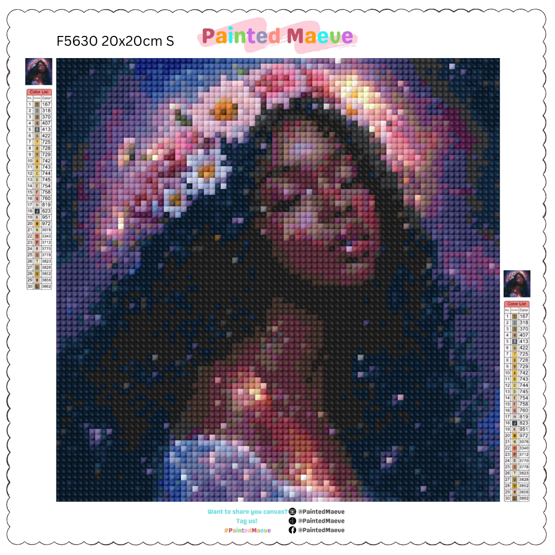Floral Crown Goddess: Diamond Painting Collection