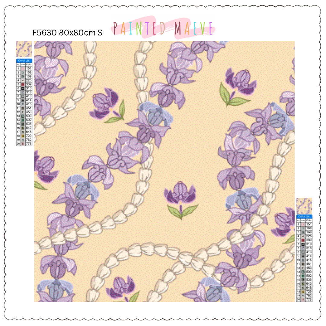 Crown Flower & Pikake: Diamond Painting Collection