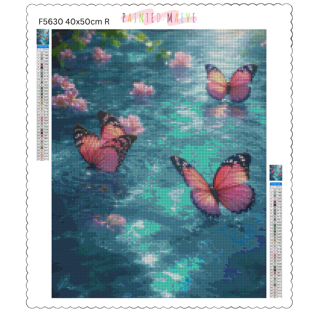 Delicate Blush Wings: Diamond Painting Collection