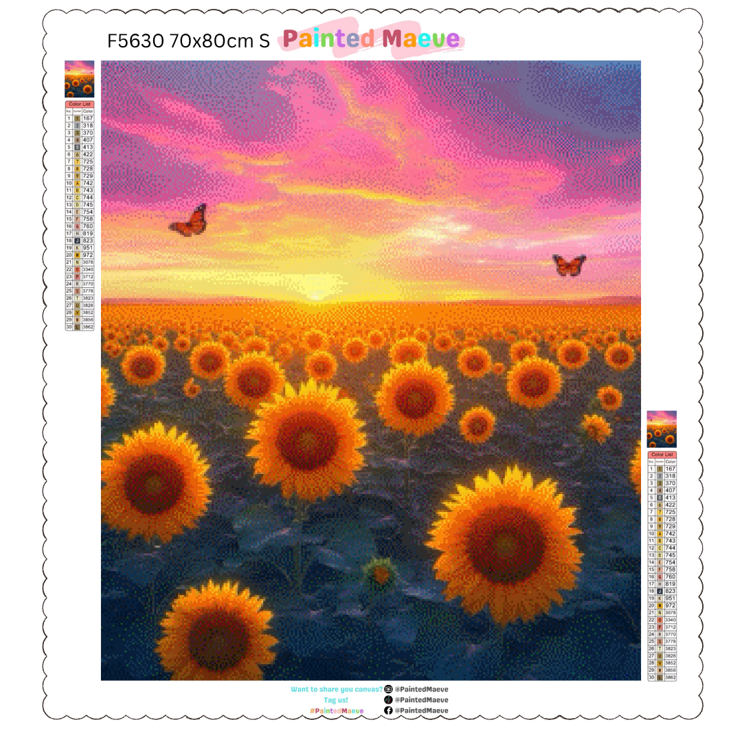 Sunrise Sunflower Meadow: Diamond Painting Collection