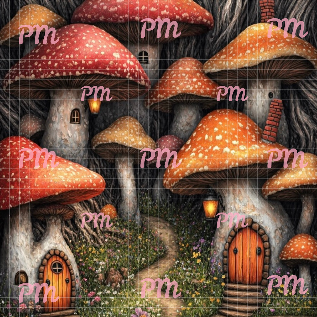 Tiny Mushroom Village: Diamond Painting Collection