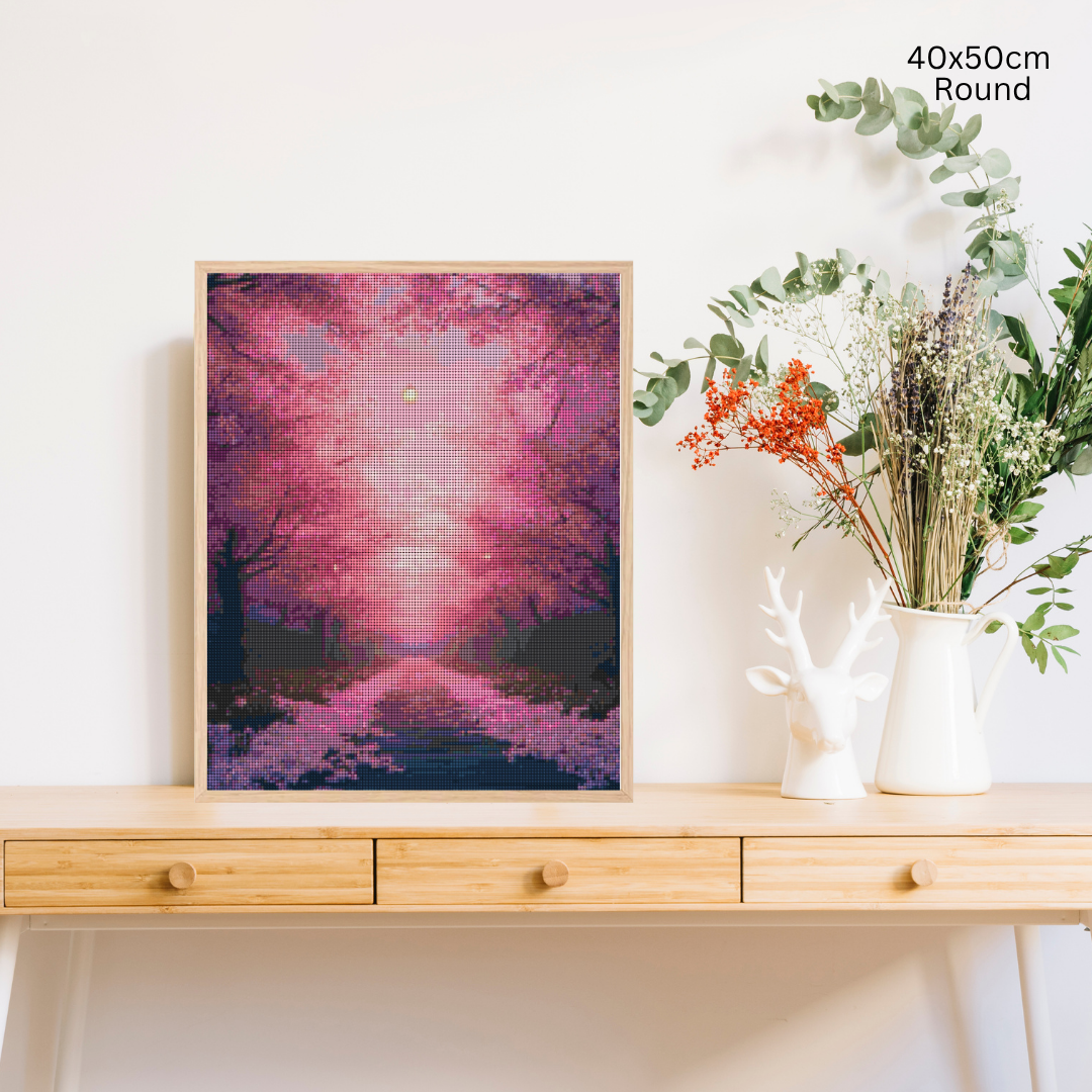 Cherry Blossom Stroll: Diamond Painting Collection