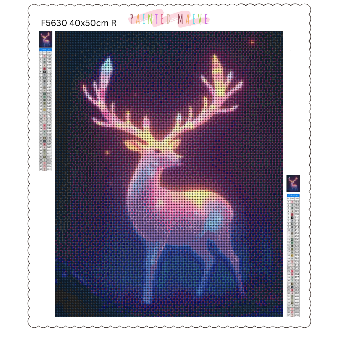 Antler Glow: Diamond Painting Collection