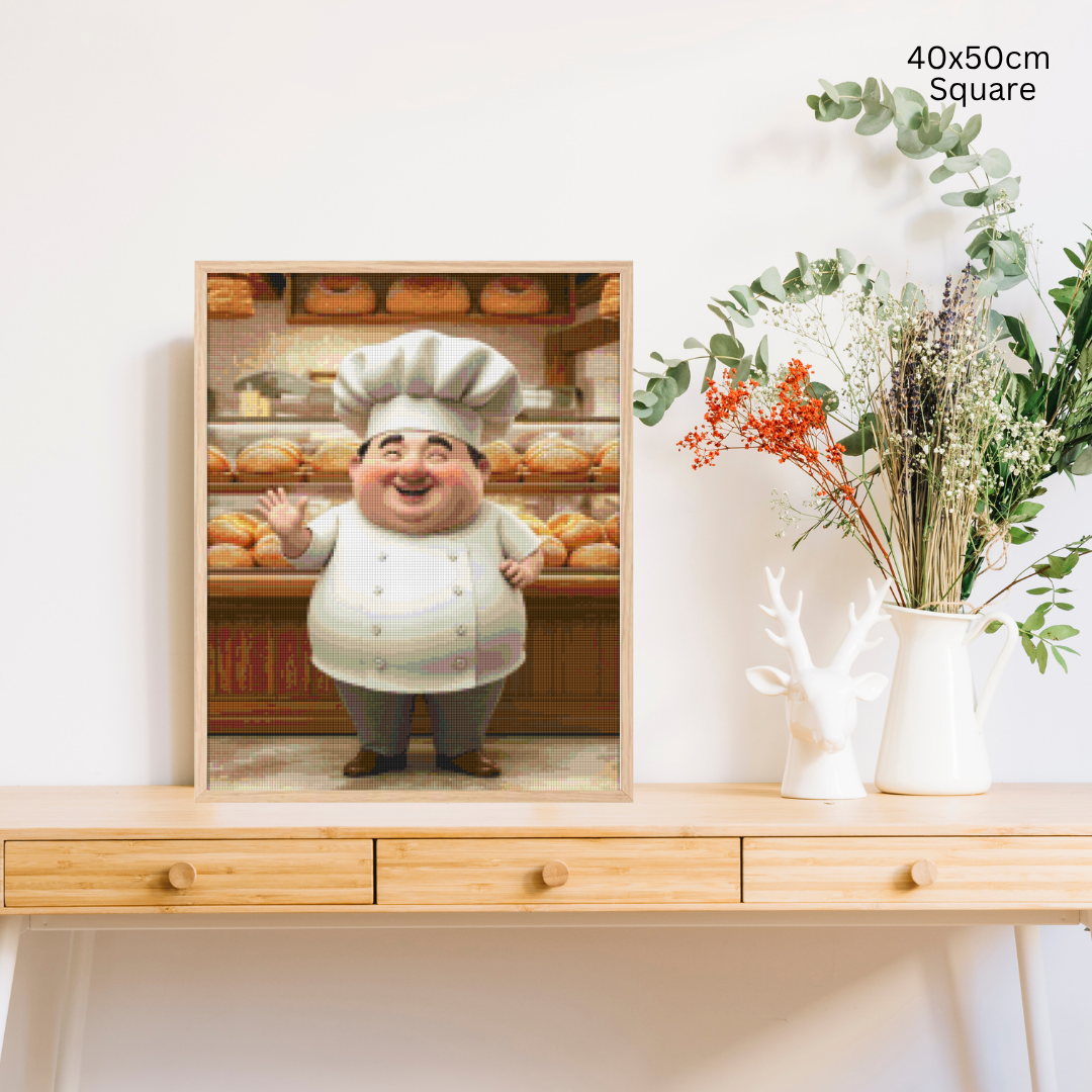Friendly Baker Man: Diamond Painting Collection