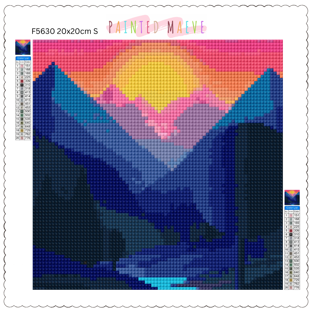 Mountain Dusk: Diamond Painting Collection