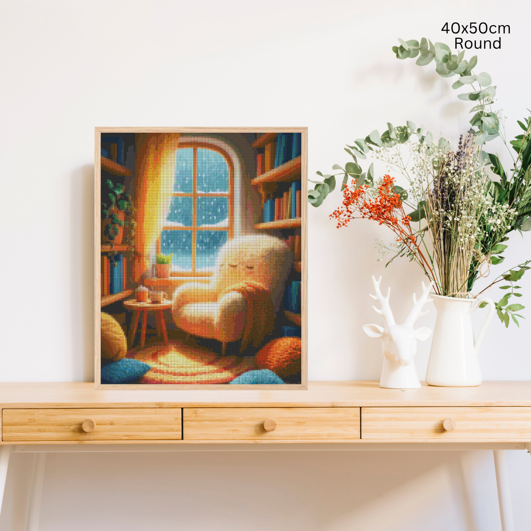 Cozy Reading Nook: Diamond Painting Collection