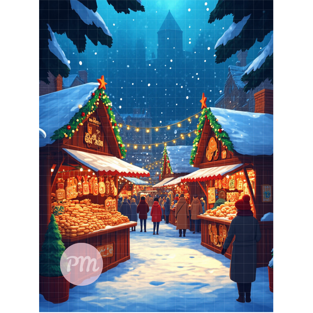 Winter Wonderland Market: Paint-by-Number Collection (24/36/48 colors | No Frame)