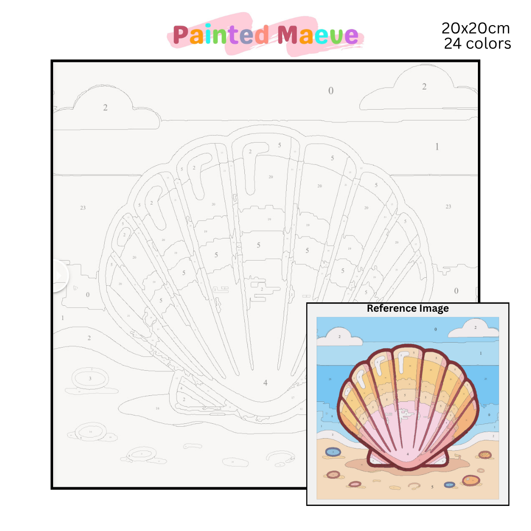 Shell by the Sea: Paint-by-Number Collection (24/36/48 colors | No Frame)