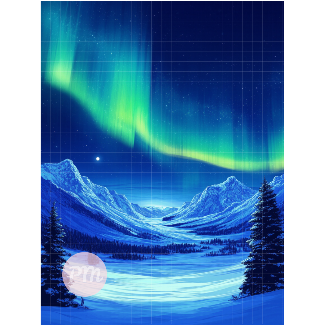 Winter Aurora Nights: Paint-by-Number Collection (24/36/48 colors | No Frame)