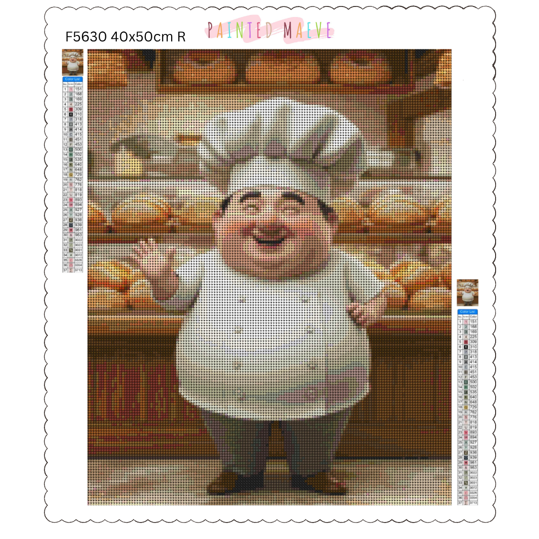 Friendly Baker Man: Diamond Painting Collection