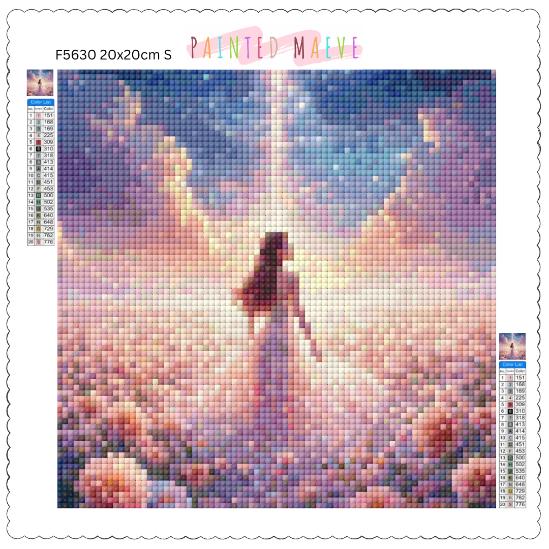 Celestial Blossom Beauty: Diamond Painting Collection