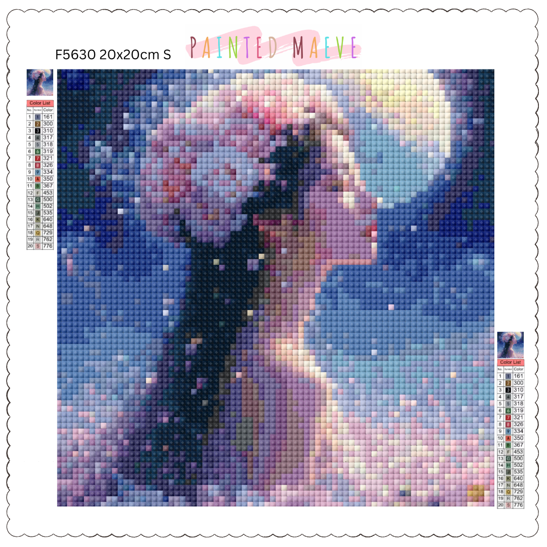 Moonlit Blossom Enchantress: Diamond Painting Collection