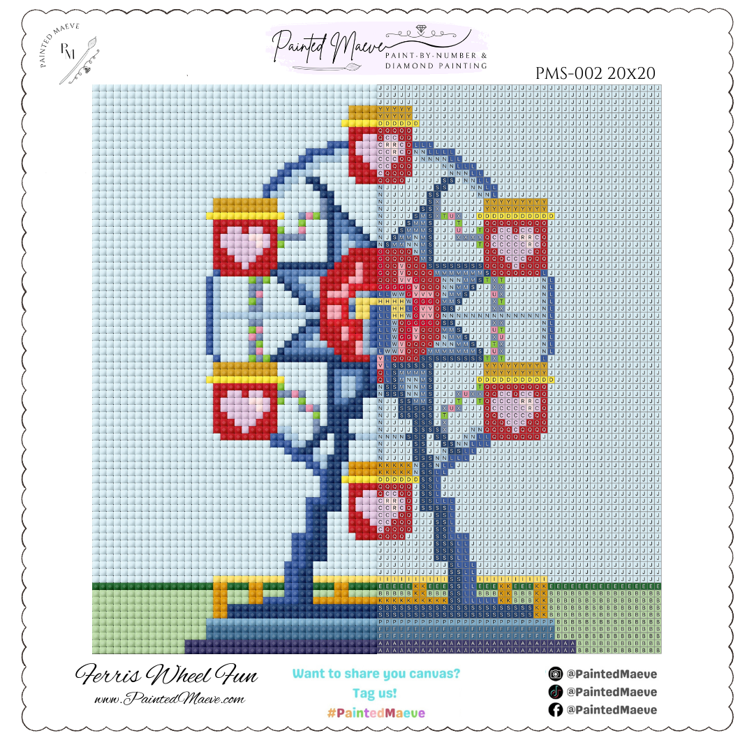Ferris Wheel Fun: MINI Hand-Rendered Diamond Painting Collection