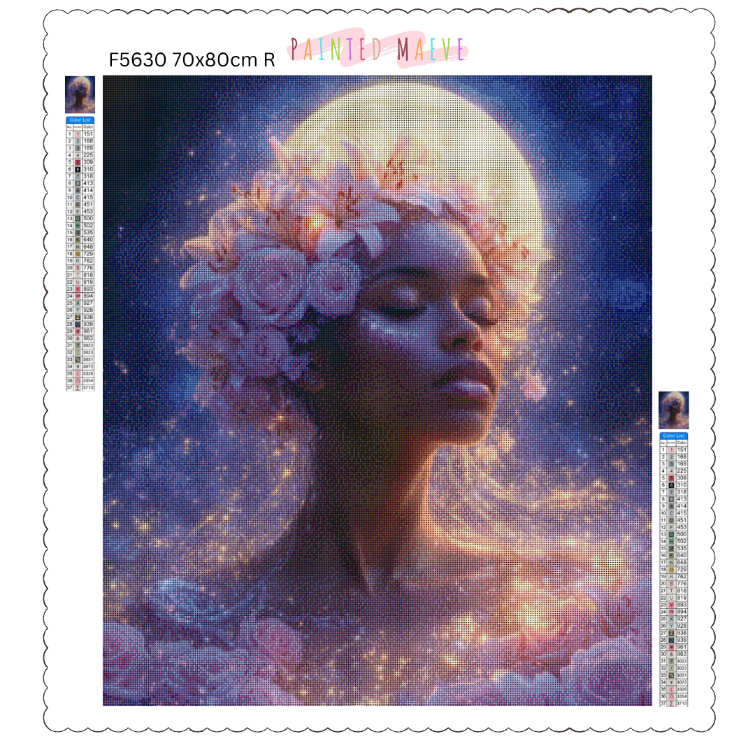 Pink Rose Deity: Diamond Painting Collection