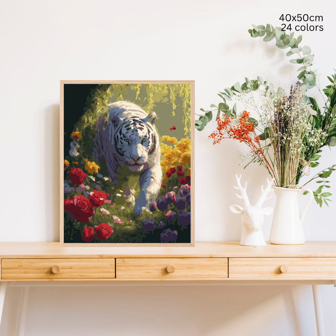 Tigress of Tranquility: Paint-by-Number Collection (24/36/48 colors | No Frame)