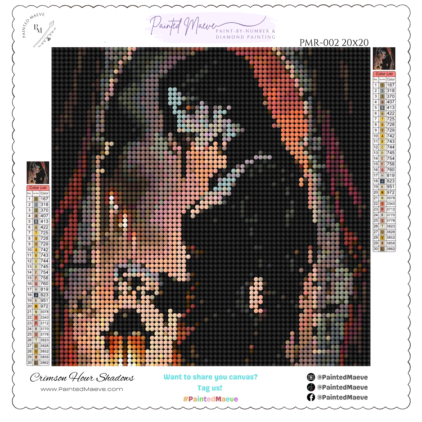 Crimson Hour Shadows: Diamond Painting Halloween Collection