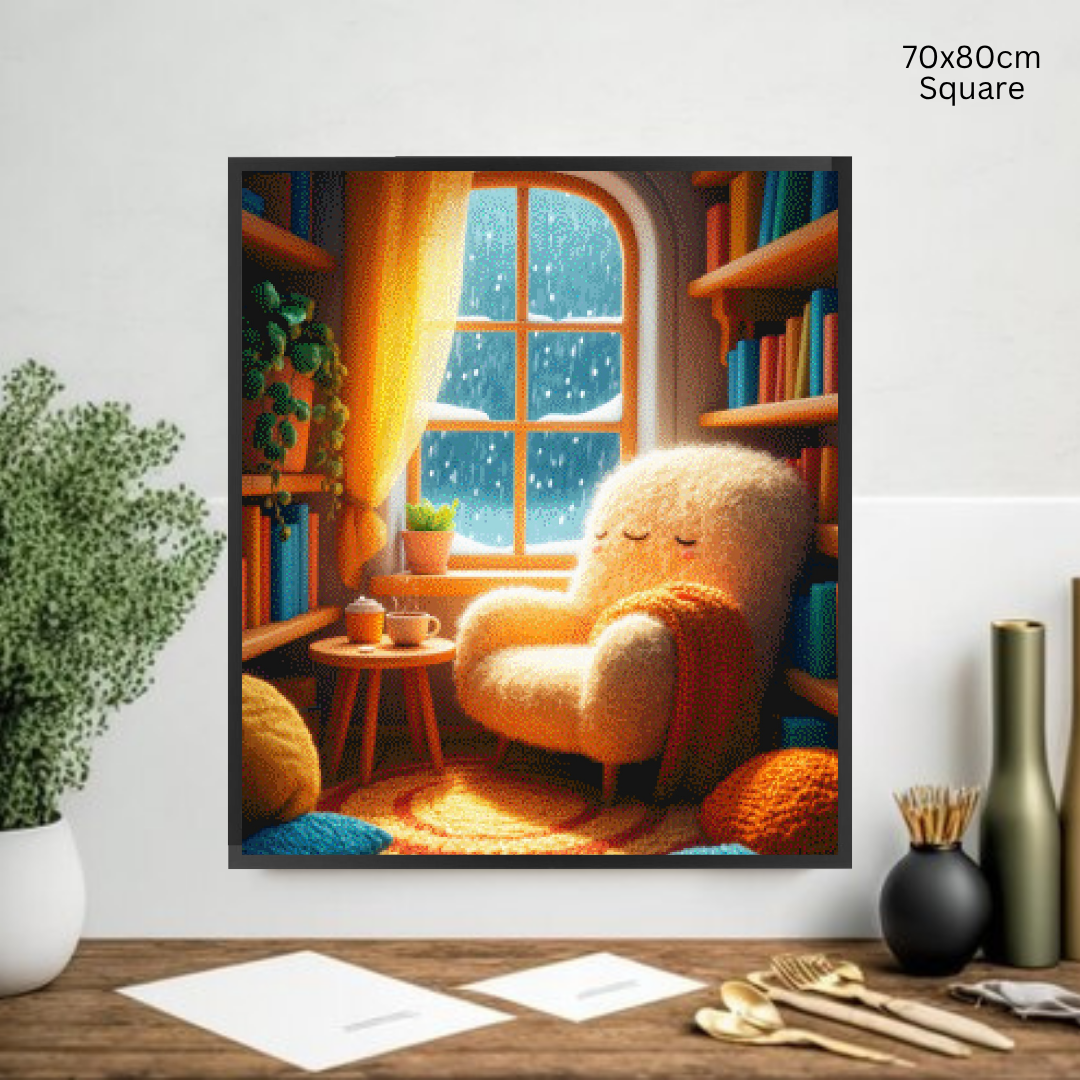 Cozy Reading Nook: Diamond Painting Collection