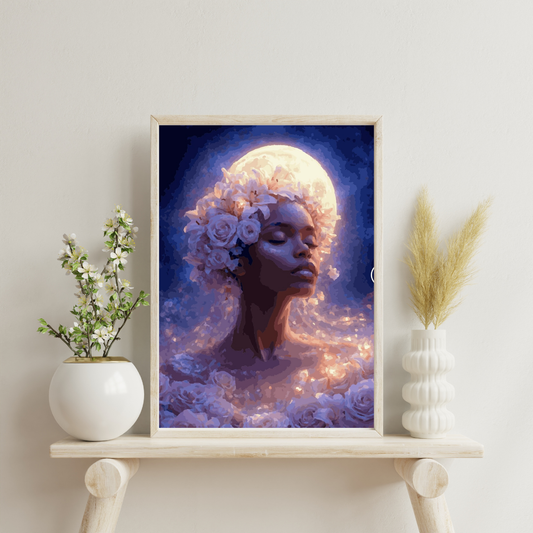 Pink Rose Deity: Paint-by-Number Collection (24/36/48 colors | No Frame)