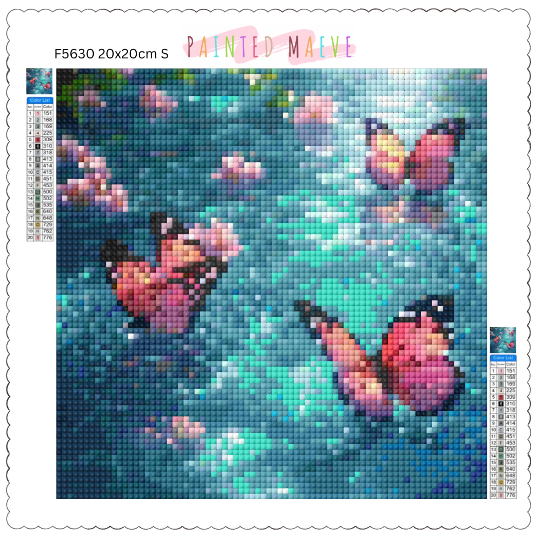 Delicate Blush Wings: Diamond Painting Collection