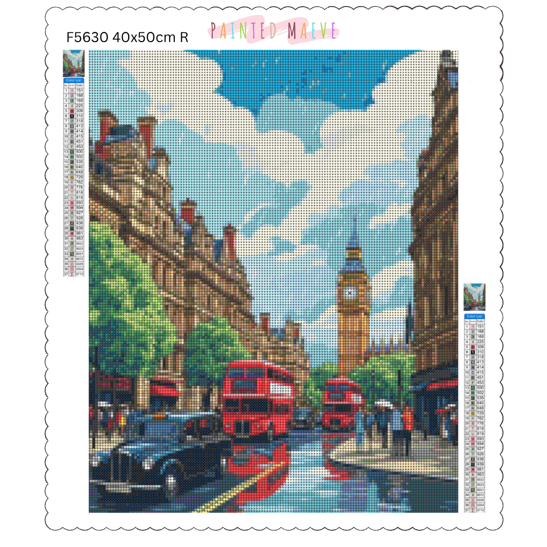 Rainy London Stroll: Diamond Painting Collection