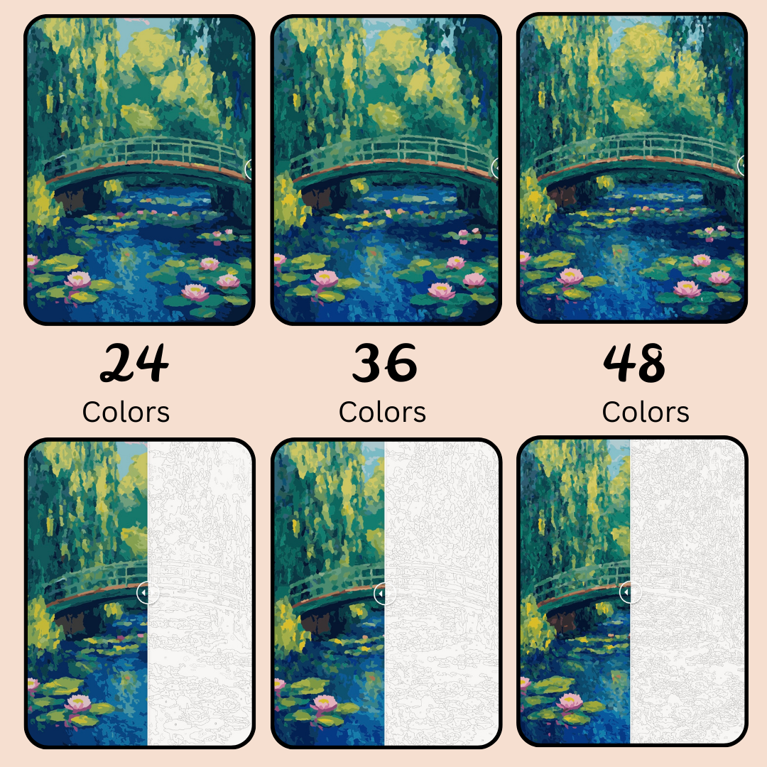 VG Inspired Strokes 8: Paint-by-Number Collection (24/36/48 colors | No Frame)