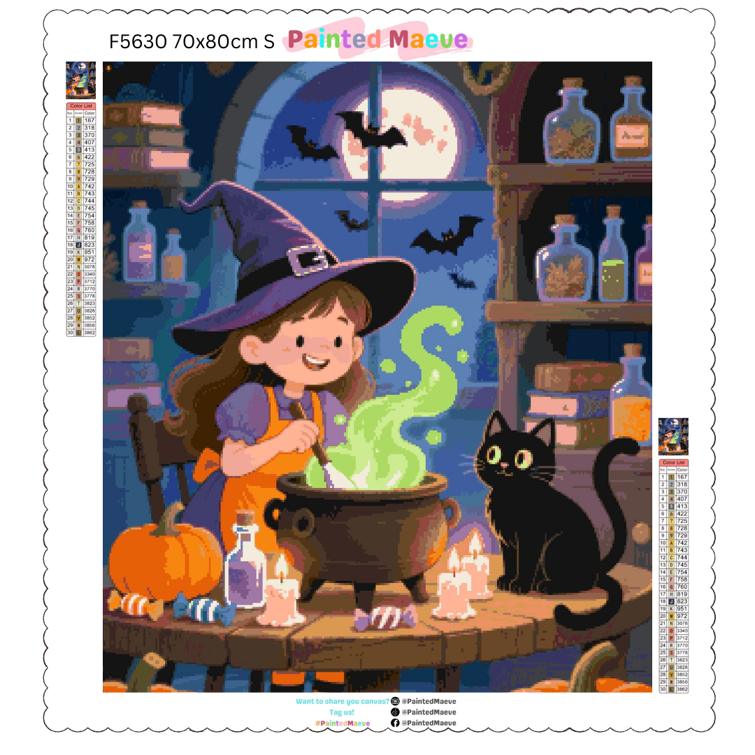 Potion & Purrs: Diamond Painting Halloween Collection