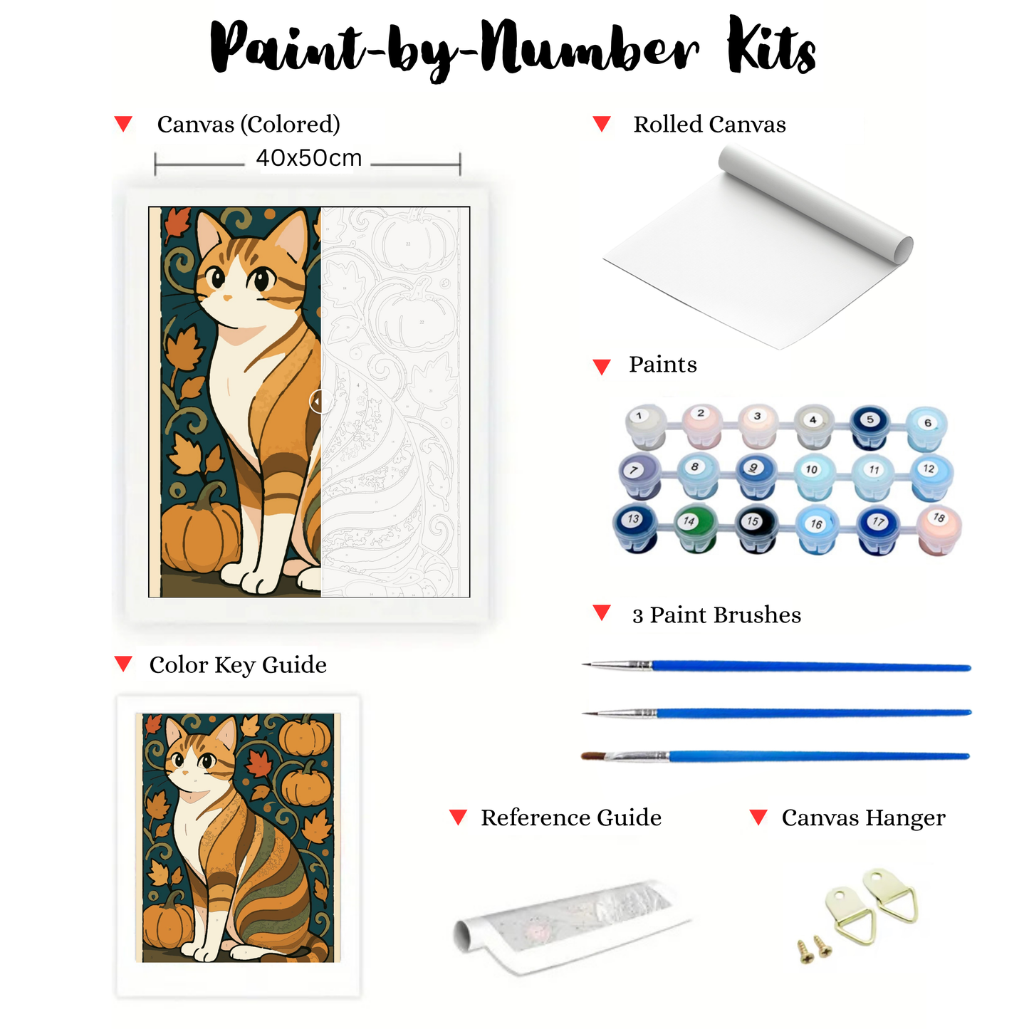 Autumn Purr-Trait: Paint-by-Number Collection (24/36/48 colors | No Frame)