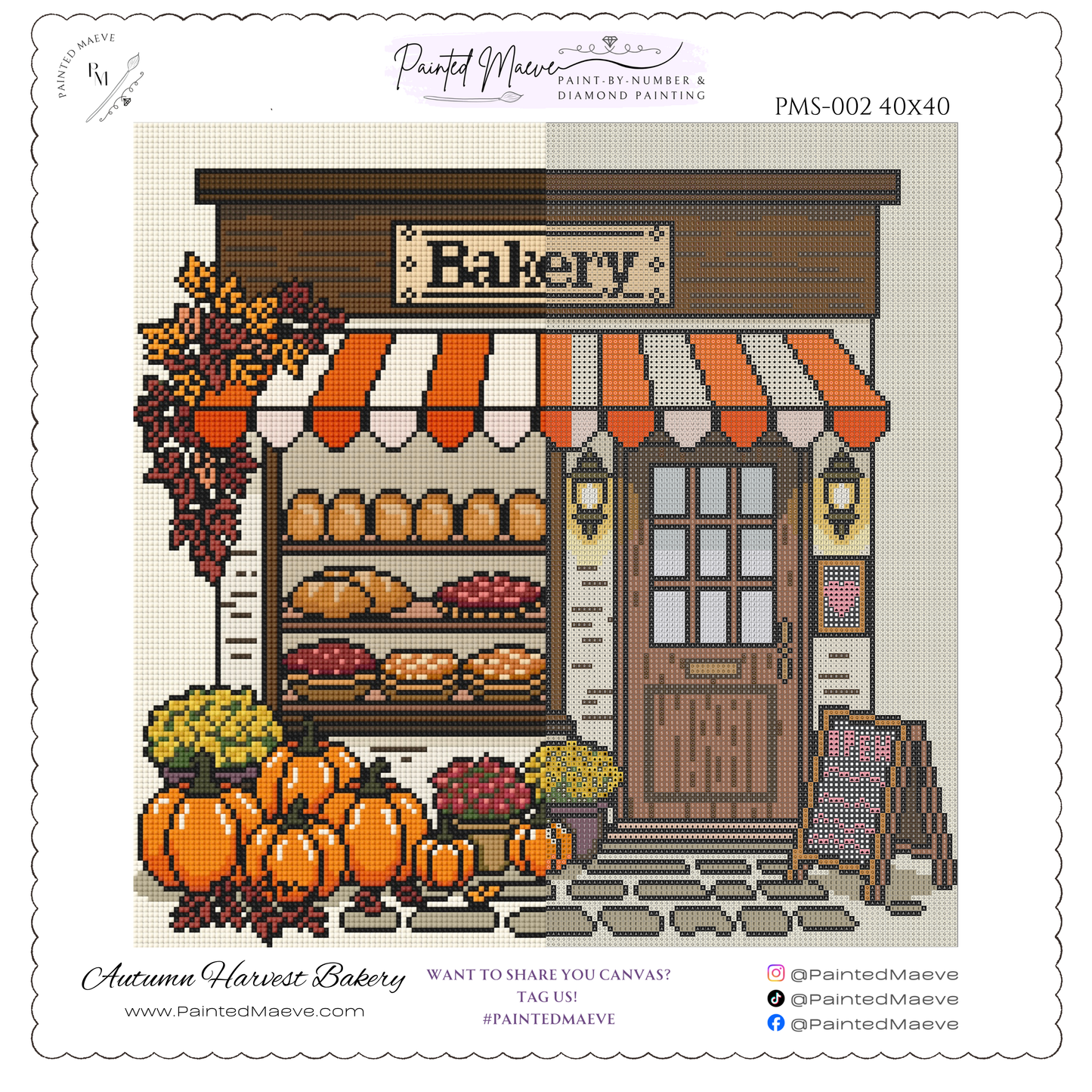 Autumn Harvest Bakery: Hand-Rendered Diamond Painting Collection