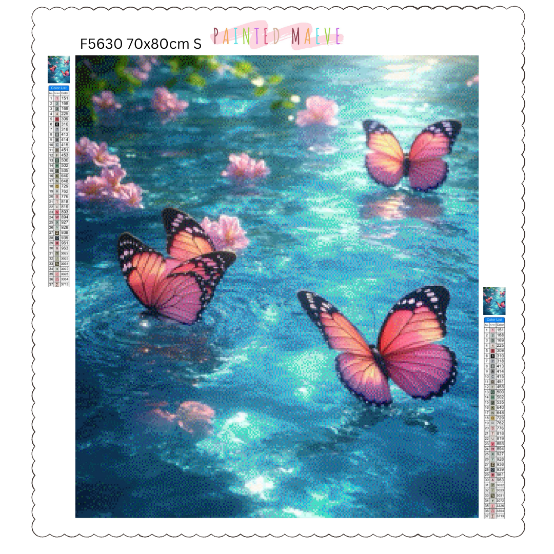 Delicate Blush Wings: Diamond Painting Collection