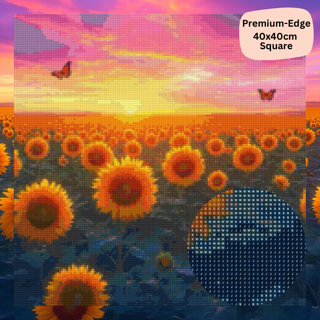 Sunrise Sunflower Meadow: Diamond Painting Collection