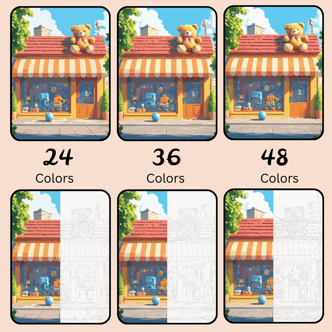 Toy Land: Paint-by-Number Collection (24/36/48 colors | No Frame)