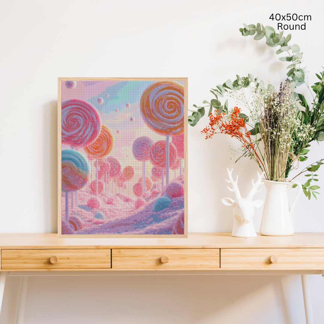Lollipop Meadow: Diamond Painting Collection