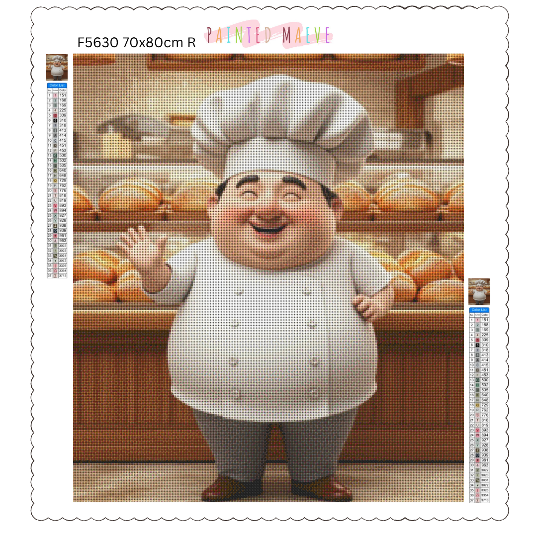 Friendly Baker Man: Diamond Painting Collection