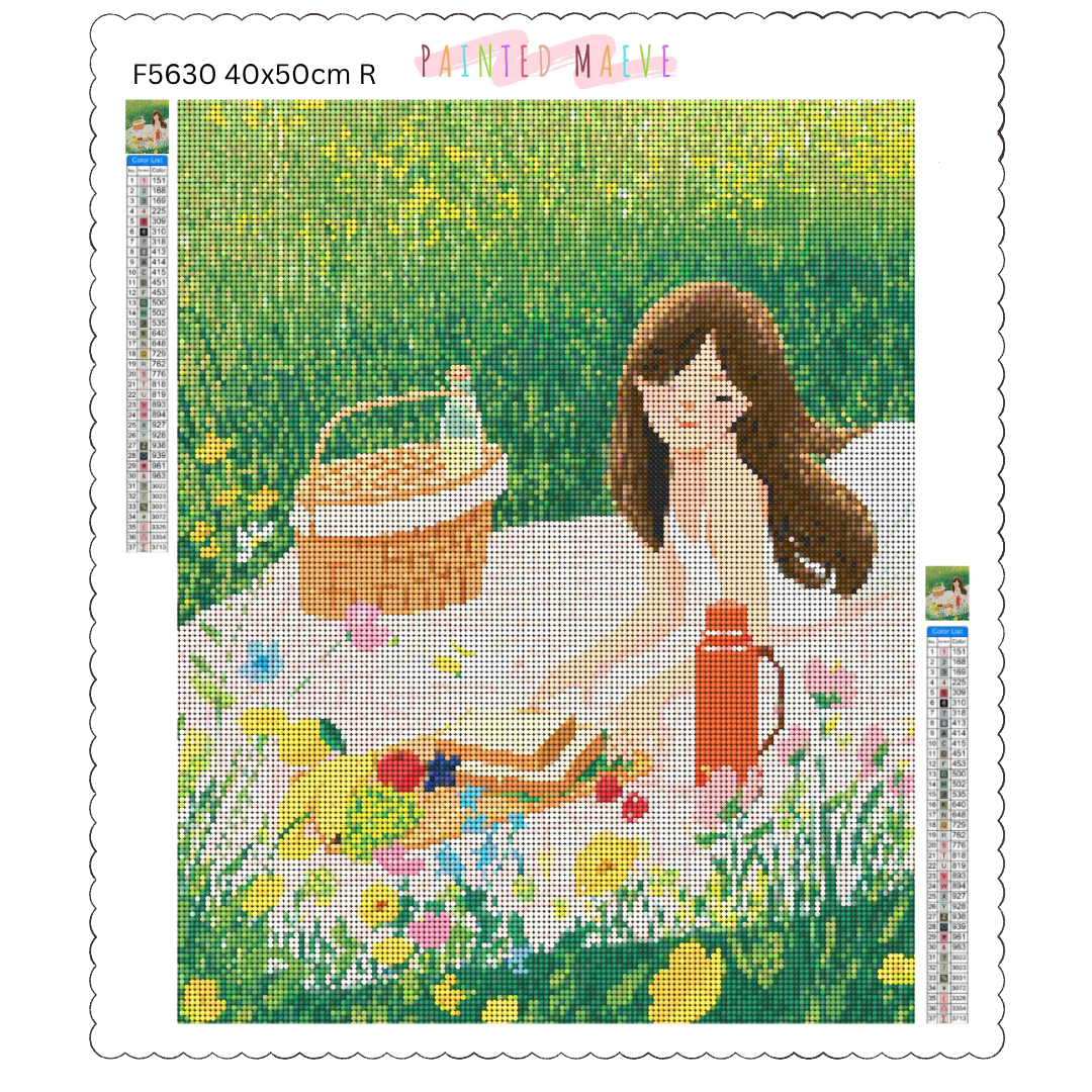 Sunny Picnic Bliss: Diamond Painting Collection