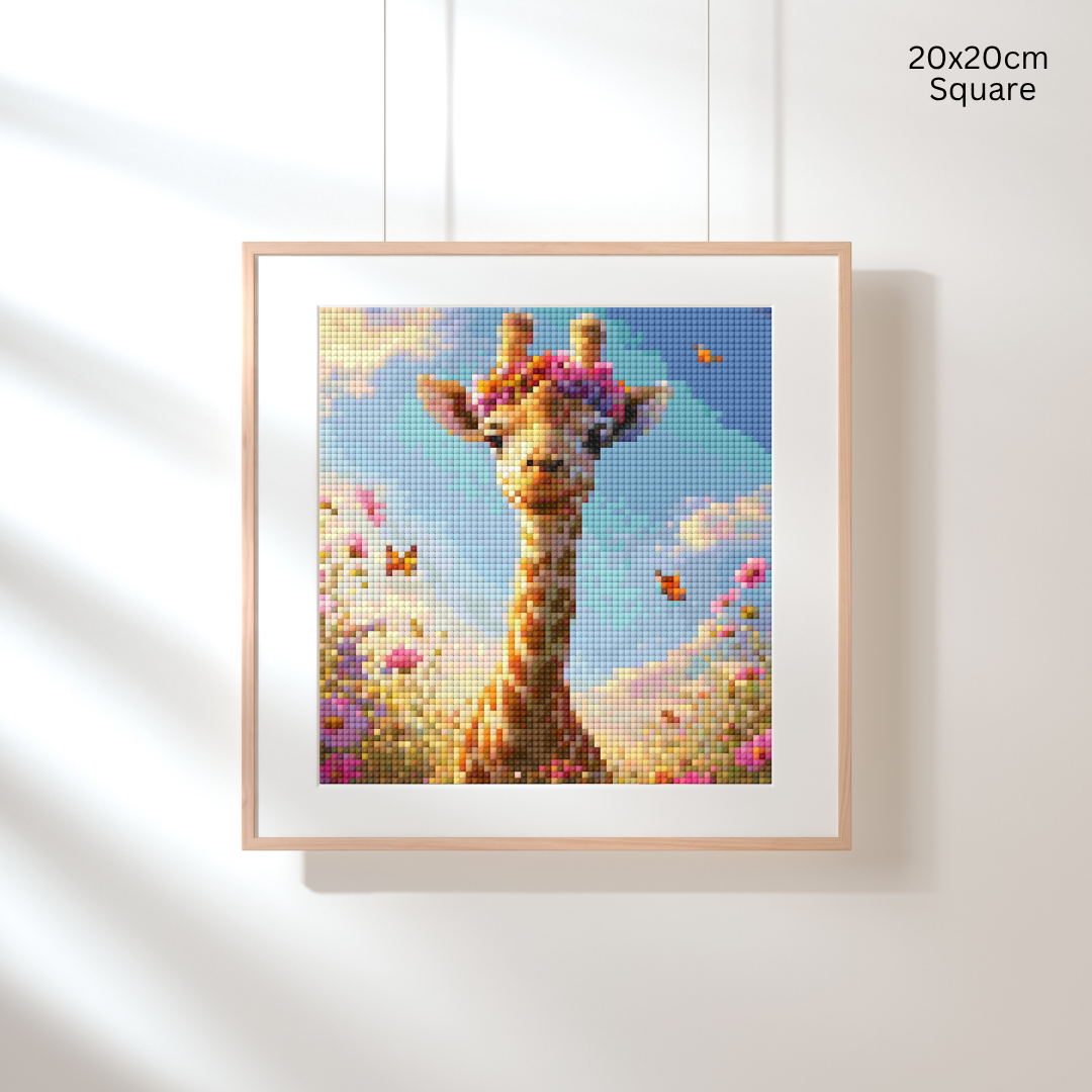 Sunny Giraffe Glow: Diamond Painting Collection