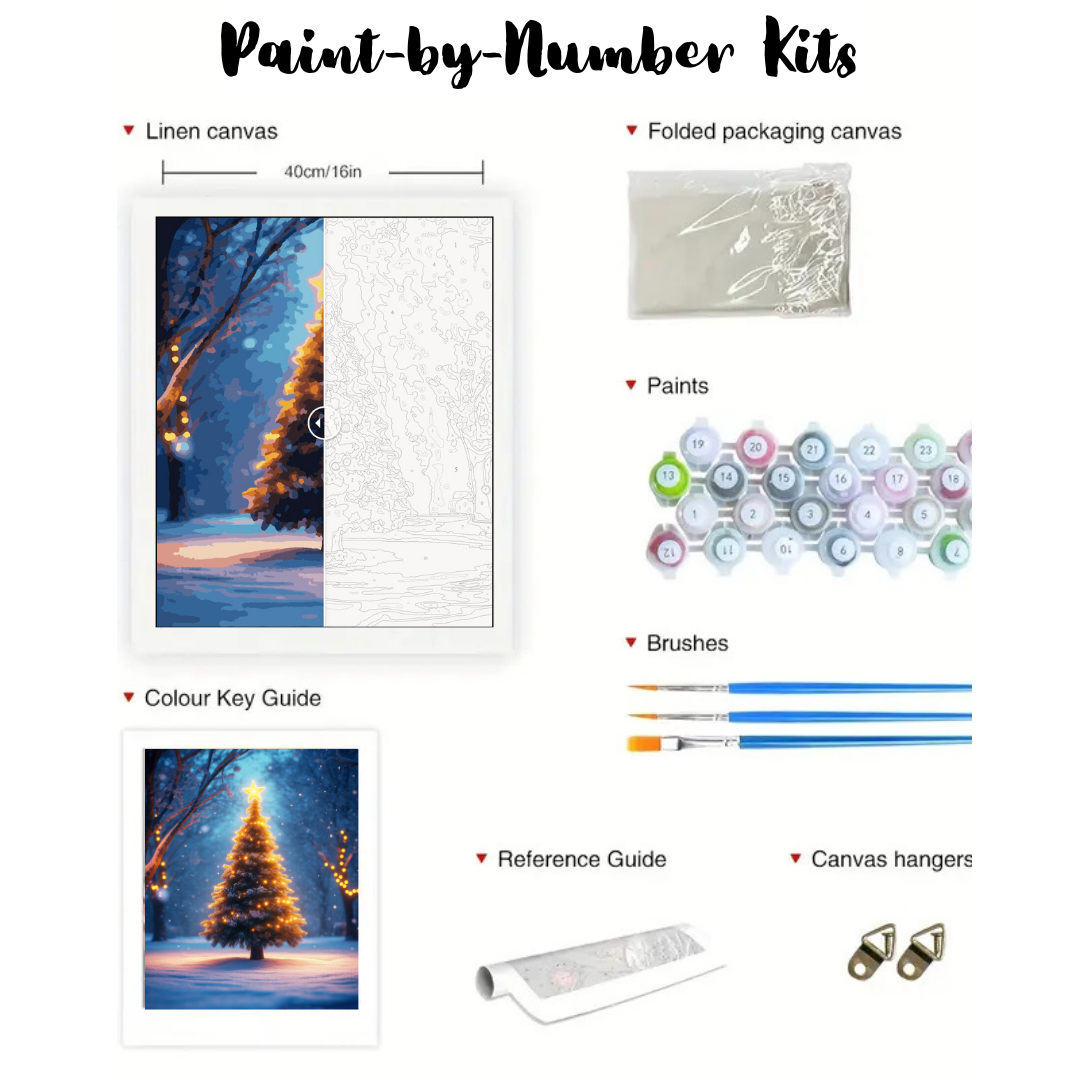 Oh Christmas Tree: Paint-by-Number Collection (24/36/48 colors | No Frame)