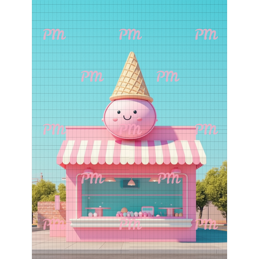 Cream and Cone Hut: Diamond Painting Collection