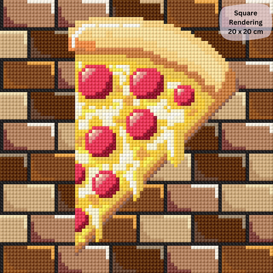 Cheesy Slice Hand-Rendered Diamond Painting