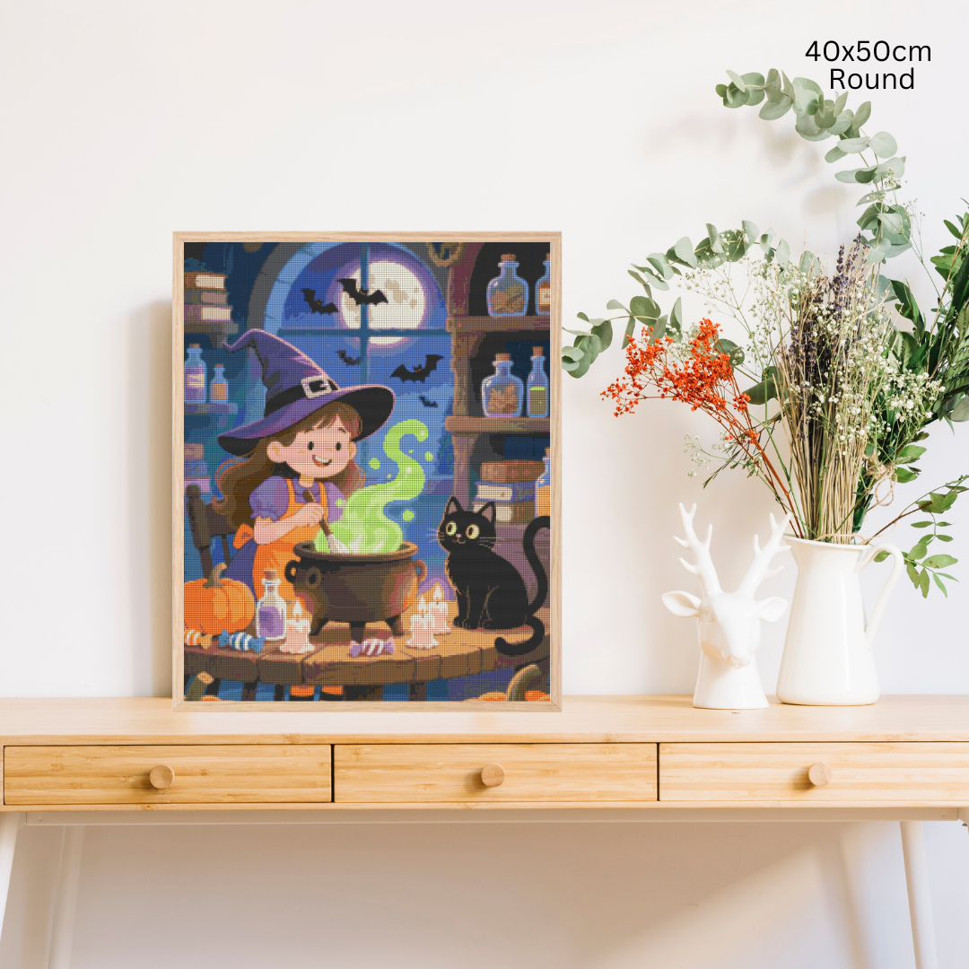Potion & Purrs: Diamond Painting Halloween Collection