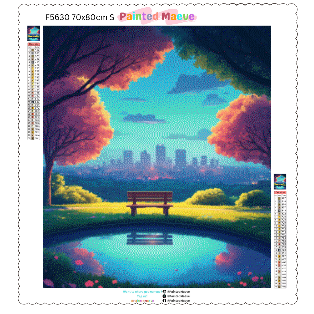 Evening in the Park: Diamond Painting Collection