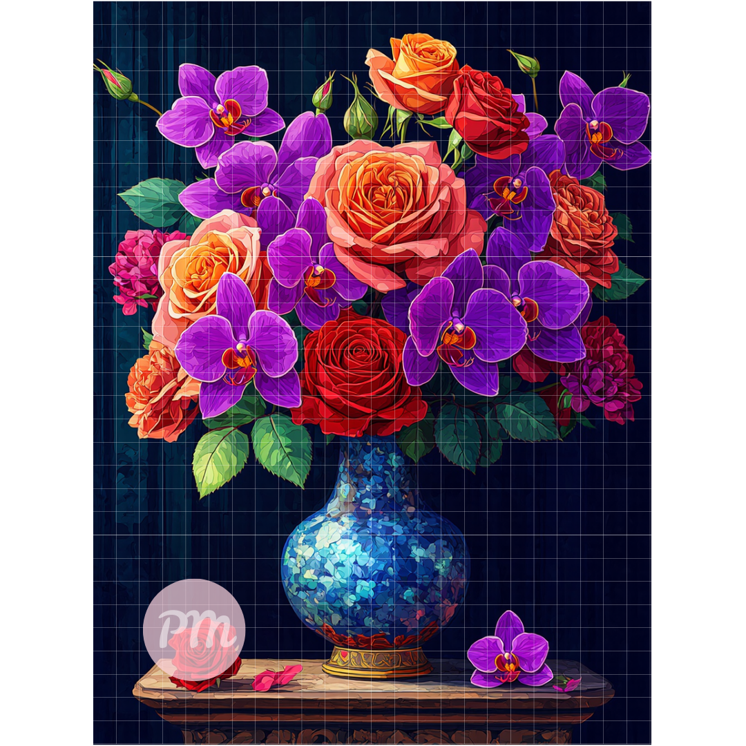 Timeless Bouquet: Paint-by-Number Collection (24/36/48 colors | No Frame)