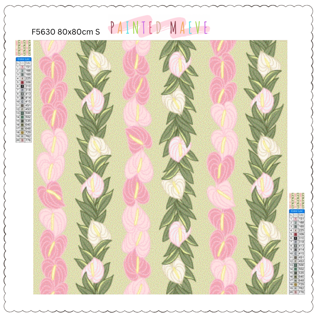 Anthurium Lei: Diamond Painting Collection
