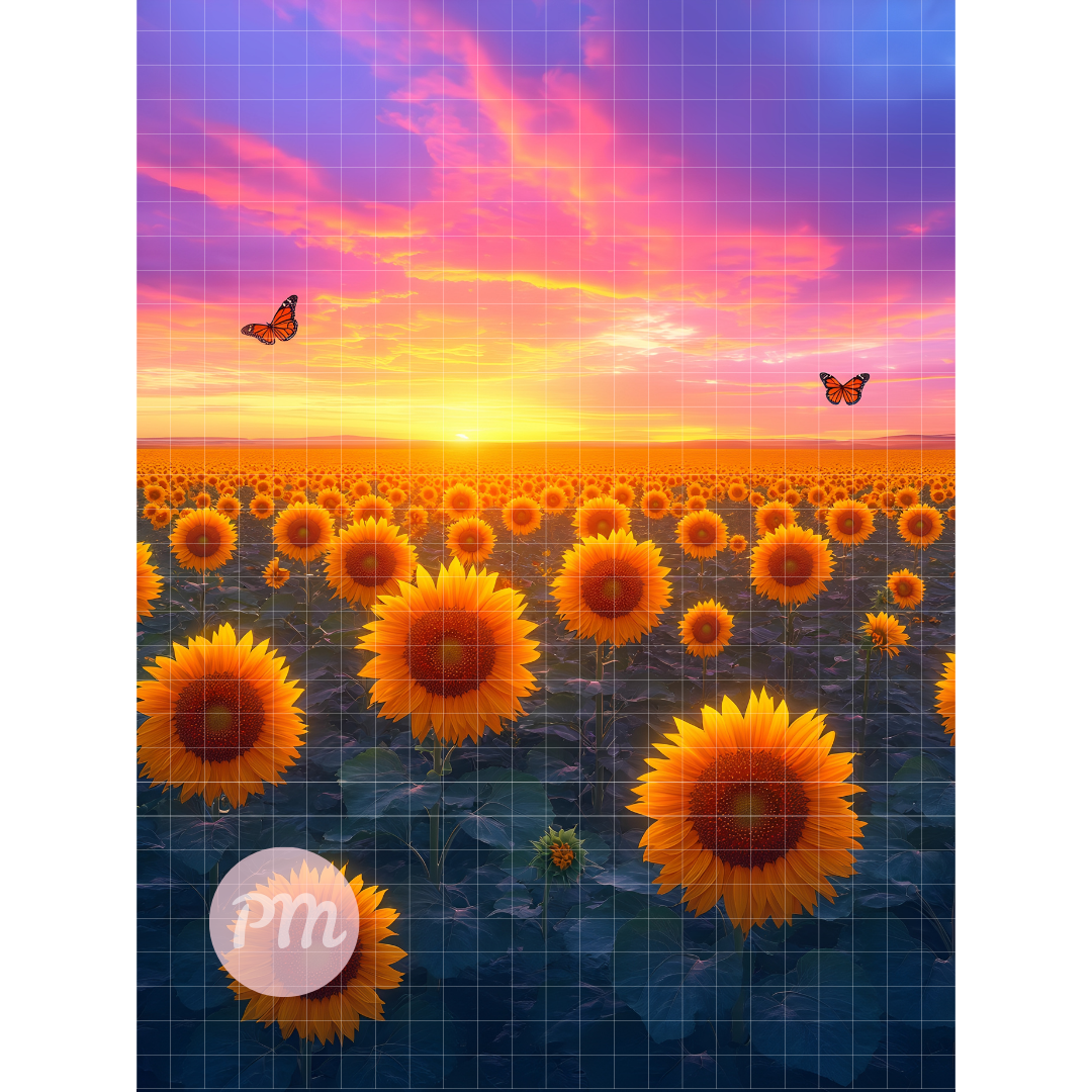 Sunrise Sunflower Meadow: Paint-by-Number Collection (24/36/48 colors | No Frame)
