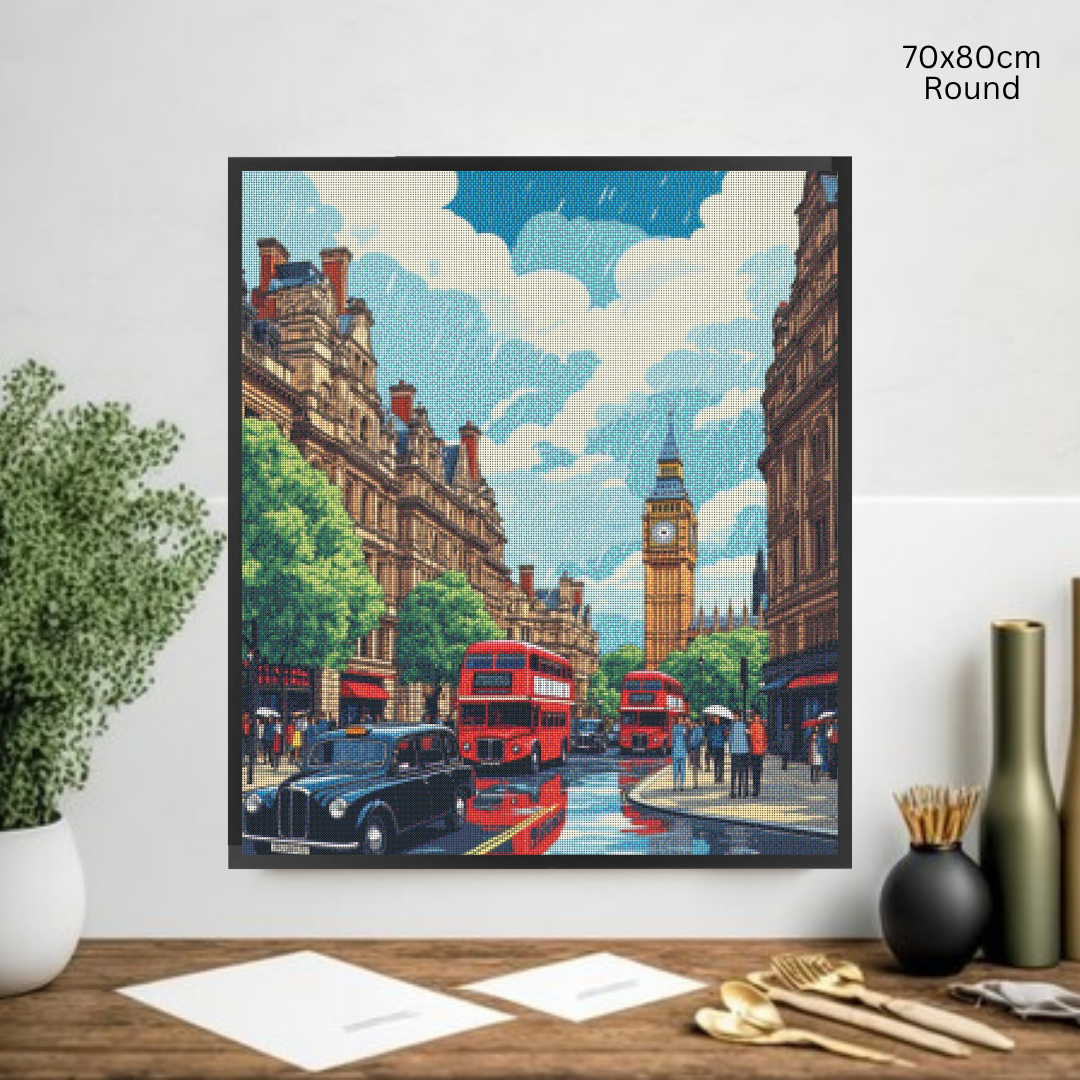 Rainy London Stroll: Diamond Painting Collection