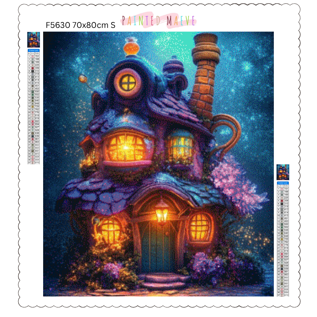 Potion and Crystal Cabin: Diamond Painting Collection
