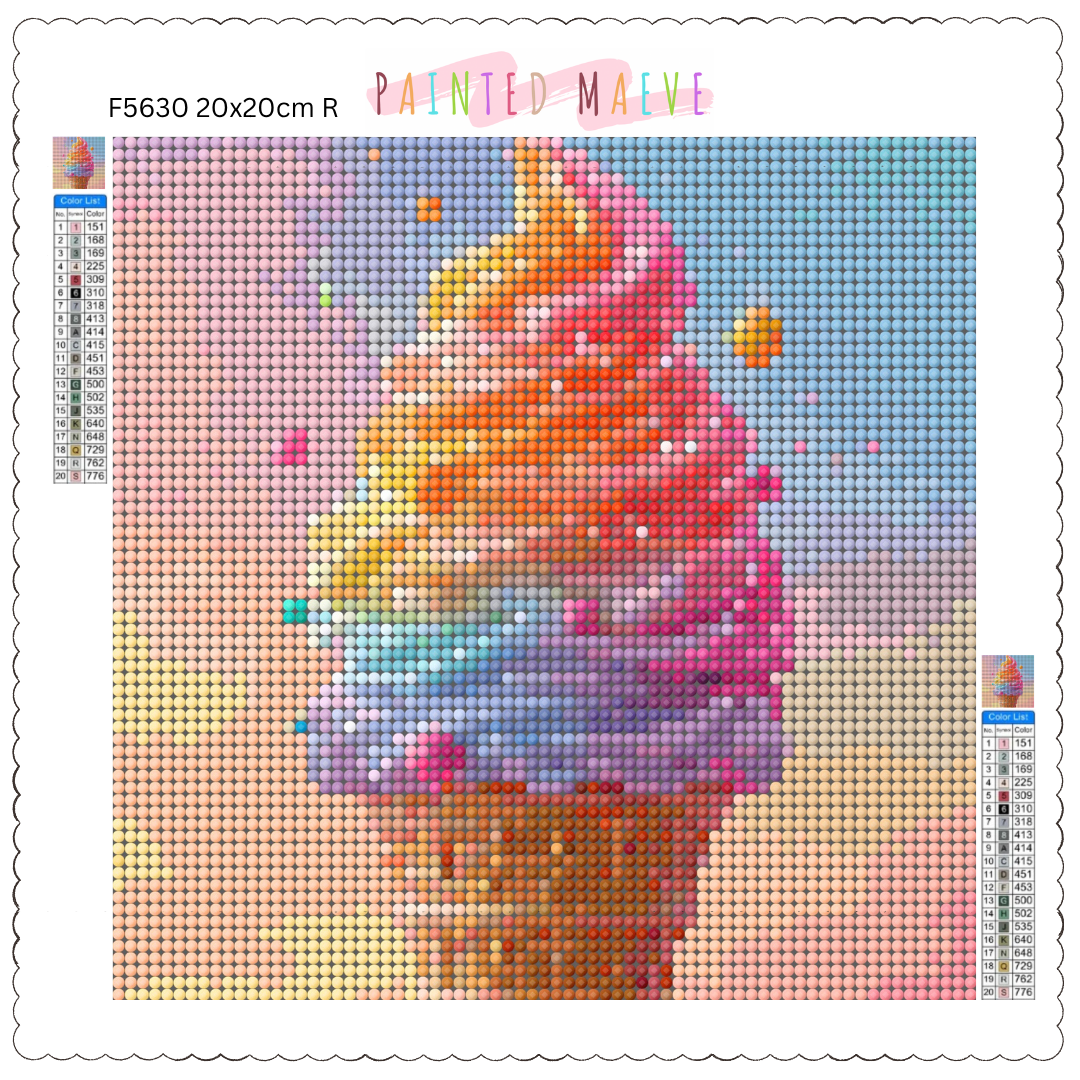 Rainbow Ice Cream: Diamond Painting Collection